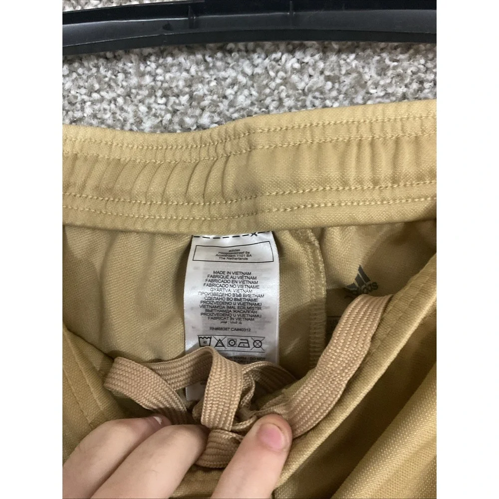 Adidas Primegreen Track Pants Joggers Beige XXL 3 Stripe Soccer Athletic Gym Fit